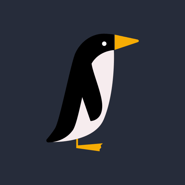 Penguin Party – Retro Penguins in Blue by SuzieLondon