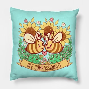 Bee Compassionate - Save the Bees Pillow