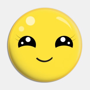 Cute Smiling Face Pin