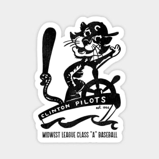 Defunct Clinton Pilots Baseball Team Magnet