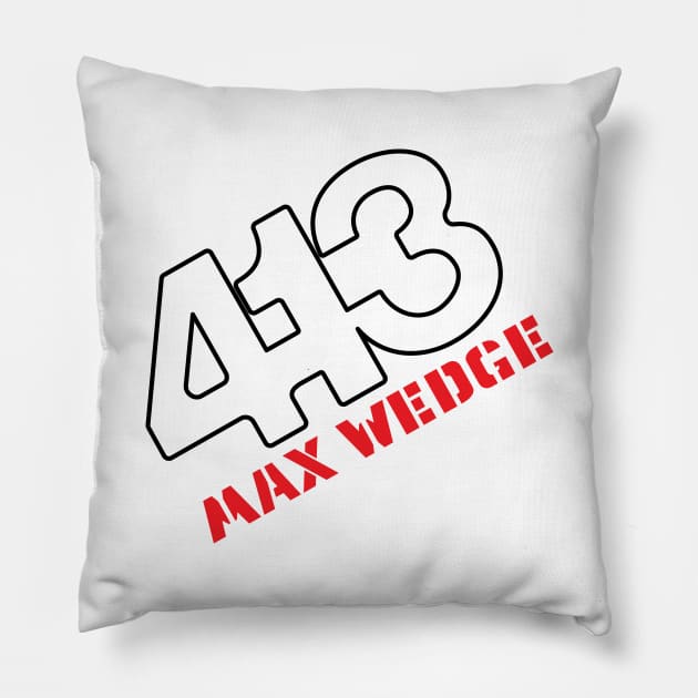 413 Max Wedge - Badge Design Pillow by jepegdesign