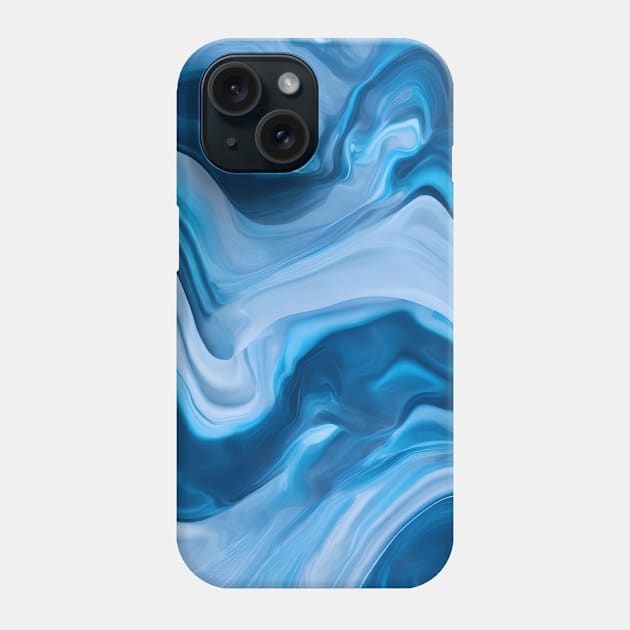 ELEGANT SKY BLUE LIQUID MARBLE DESIGN, IPHONE CASE AND MORE Phone Case by ZARBIT