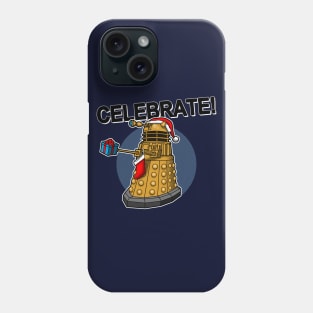 Celebrate Christmas Funny Retro Sci-fi  Alien Giving Gift Meme Phone Case