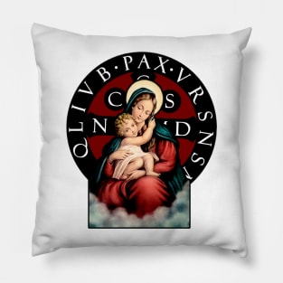 Catholic Peace with Our Lady of the Child Jesus Pillow