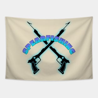 Spearfishing t-shirt designs Tapestry