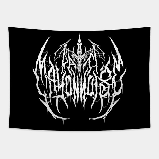 Patti Mayonnaise - Death Metal Logo Tapestry by Brootal Branding