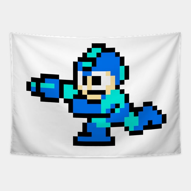 Retro Mega Man Shooting Sprite Tapestry by SpriteGuy95