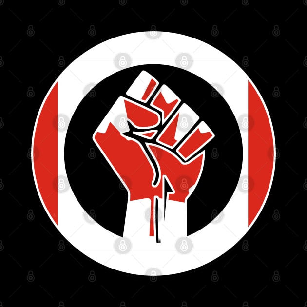 Black Lives Matter Fist Circled Flag Canada by aaallsmiles