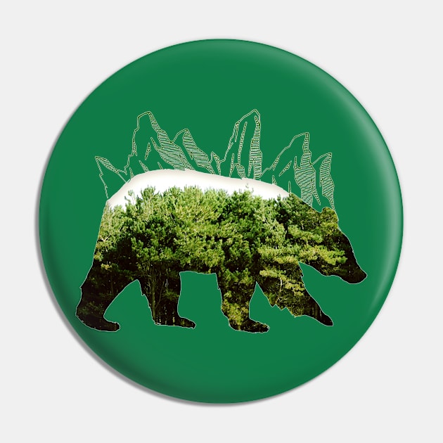 Back to Nature: Mountain Bear Pin by Sybille