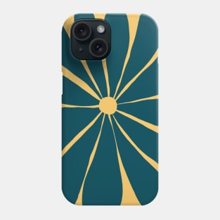 Charcoal, Yellow Modern Big Flower Phone Case