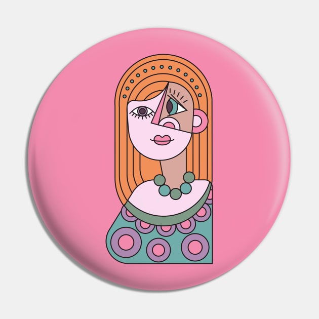 Picasso Style illustration Pin by CatCoconut-Art