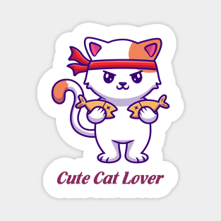 Cute cat lover Magnet