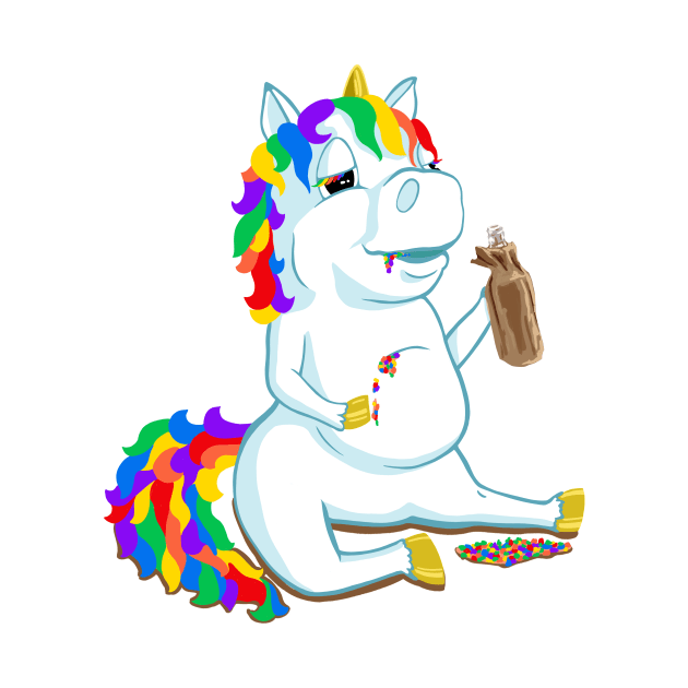 Drunk Unicorn by robotfrog