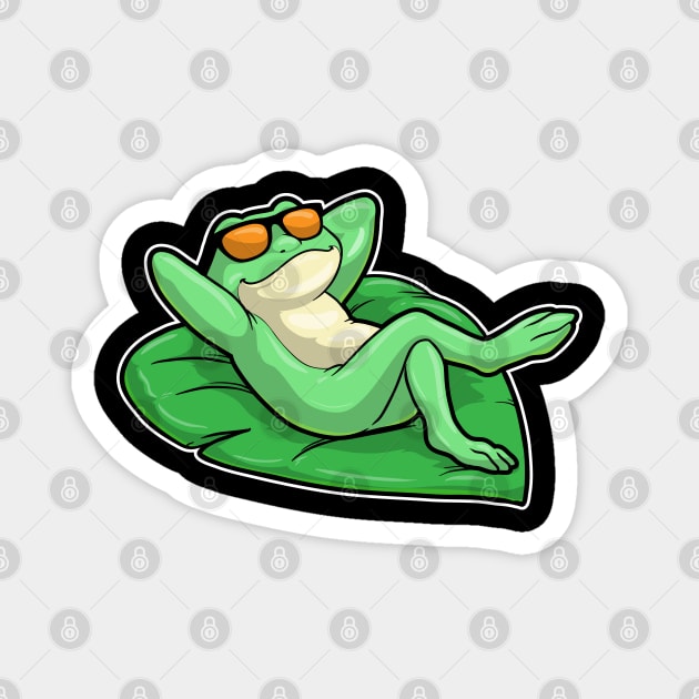 Frog on Leaf Magnet by Markus Schnabel