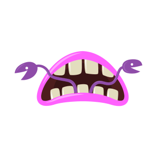 Funny Monster Mouth with tongue for mask Coronavirus T-Shirt