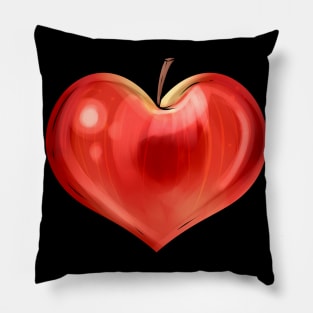 Apple In Heart Shape - Vegetarian - Go Vegan Pillow