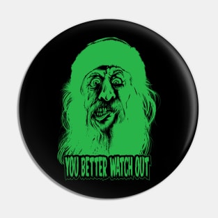 Evil Santa (green version) Pin