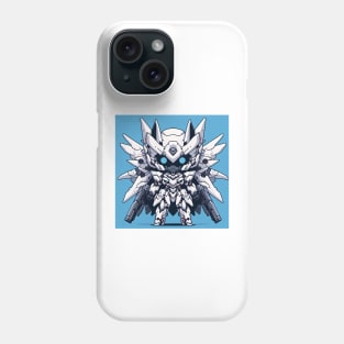 Chibi Mecha Kitsune In White Armor Phone Case