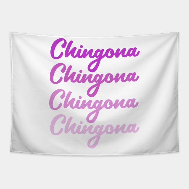 Chingona fun girly design Tapestry by kuallidesigns