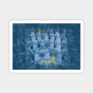 Small Buddhas, Photo Art Magnet