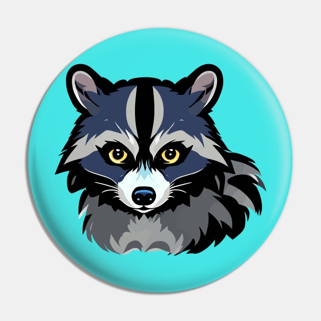 Adorable Raccoon Comic Cameo Pin by Obotan Mmienu