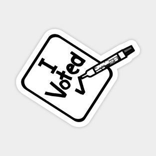 I Voted Sign with Marker Pen Magnet