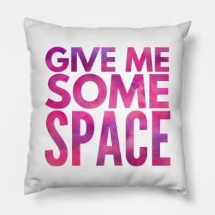 Give Me Some Space Red Pink Star Nebula Pillow