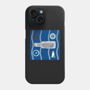 THE BEACH IS MY HAPPY PLACE NAUTICAL THEMED PILLOWS PACIFIC OCEAN BLUE Phone Case