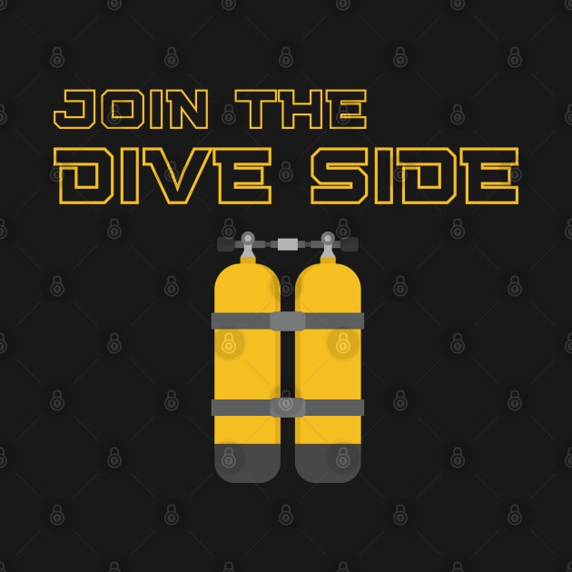 join the dive side, funny graphics for diving addict by in leggings