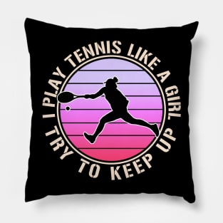 Vintage Women Tennis Pillow