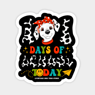 100 Days Of School Dog Boys Dalmatian Girls 100 Days Smarter Magnet