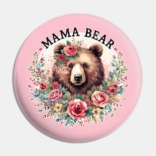 Floral Mama Bear Pin