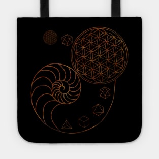 Sacred Geometry Spiral of Creation Tote