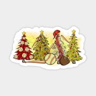 Baseball Christmas Trees Xmas Gift Magnet