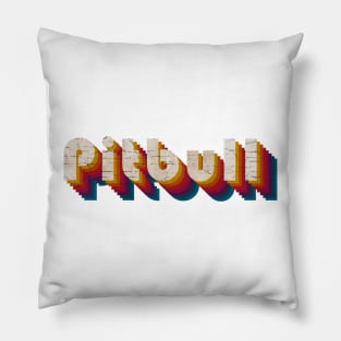 retro vintage Pitbull Pillow