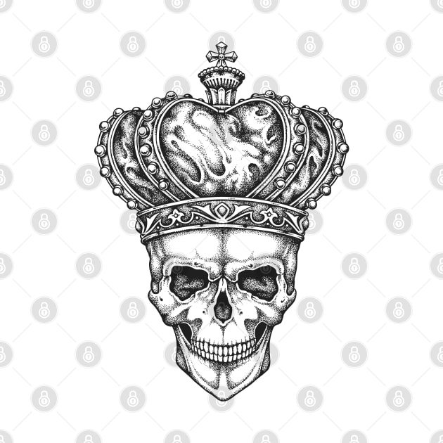 King Skull in a Crown by wingsofrage
