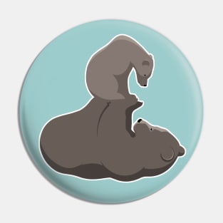 Mama Bear and Baby Motherhood Papa Bear and Cub Fatherhood Pin