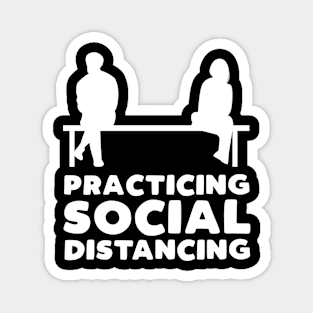 funny social distancing shirt Magnet