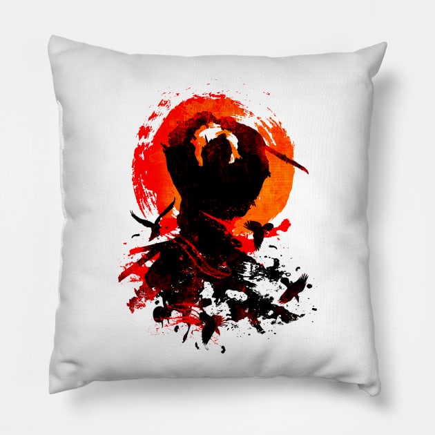 Samurai Clash Pillow by Moncheng