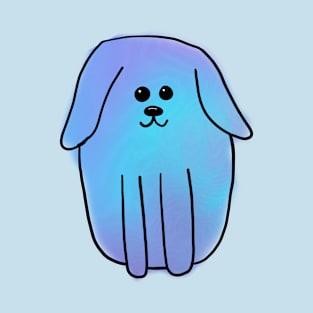 Blue Watercolour Dog T-Shirt