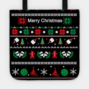 Ugly Christmas Sweater style Pickelball Tote