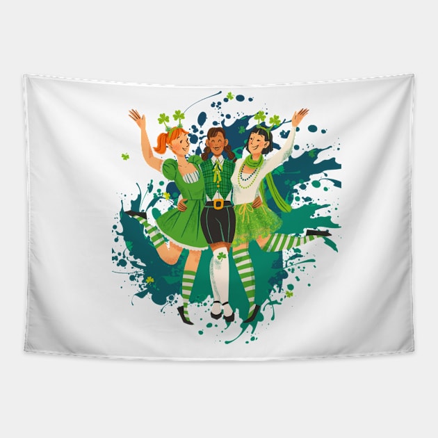 Happy St.Patrick's Day Tapestry by Stylish Dzign