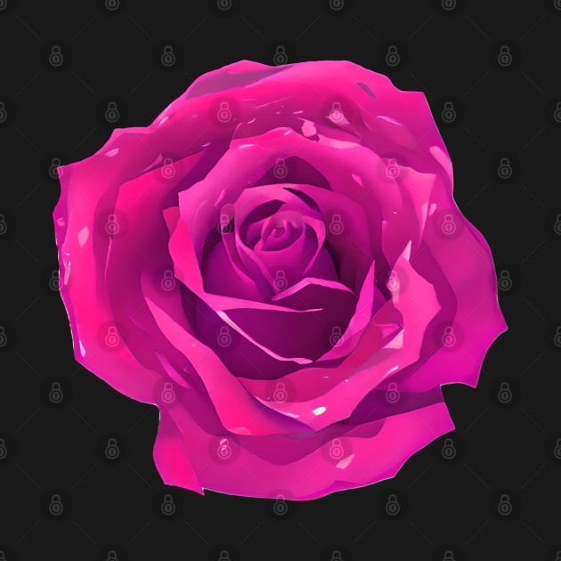 Single Pink Rose by CBV