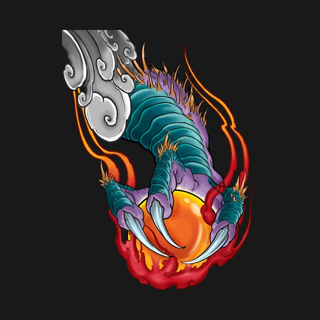 Flaming Dragon Claw with Crystal Ball by Eugenex