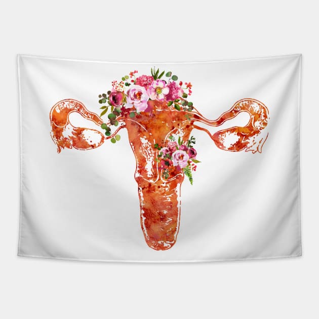 Female Reproductive System Tapestry by erzebeth