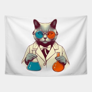 Chemistry Cat Tapestry