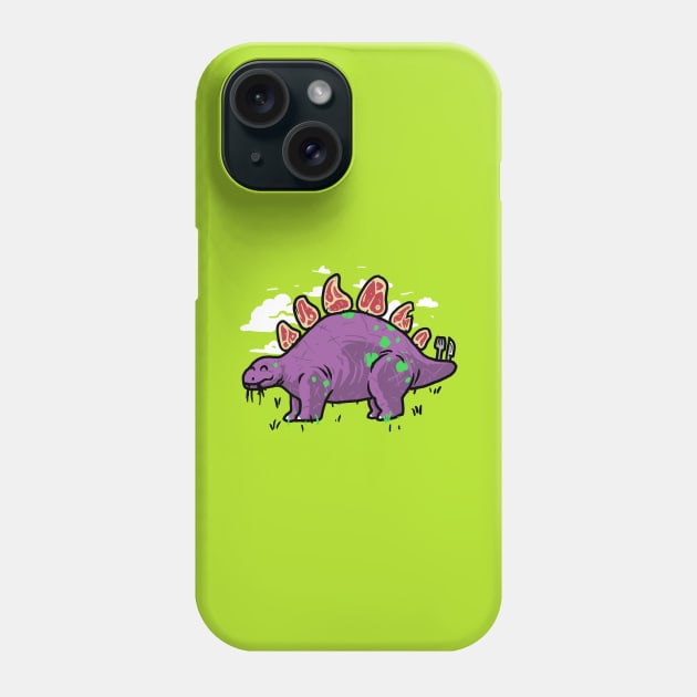 Steakosaurus Phone Case by jonah block