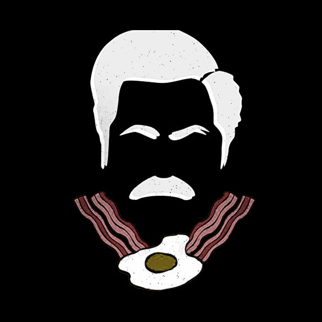 Ron Swanson Bacon and Eggs Black Shirt by truefriend