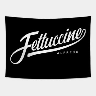 Funny Fettuccine Alfredo, pasta, italian food baseball Tapestry