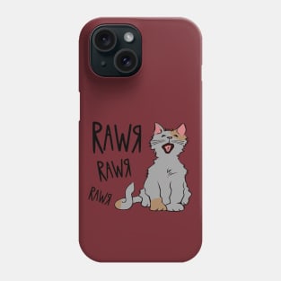 Cute kitty roaring Phone Case